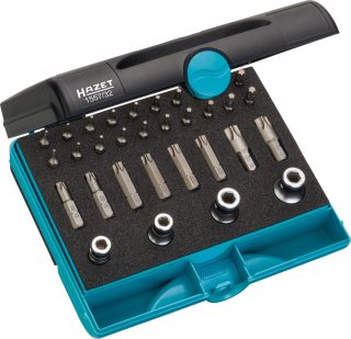 HAZET Werkzeug Satz 1557/32 ∙ 1/4 Zoll (6,3 mm) Sechskant massiv ∙ Innen TORX® Profil ∙ 32-teilig ∙ T6 – T55 Bild 1