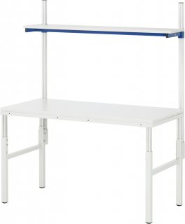 Arbeitstisch Etagenbord | B1200xT700xH650-1000/2040mm | EGB-Melamin-Platte 28mm Bild 1