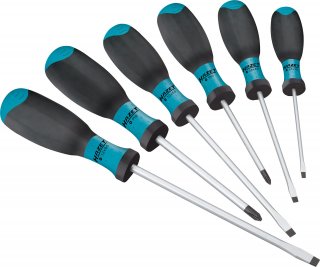 HAZET Schraubendreher Satz 810SPC/6 ∙ Schlitz Profil | Kreuzschlitz Profil PH ∙ 6-teilig ∙ 0,5 x 3,0 – 1,2 x 6,5 ∙ PH1 – PH2 Bild 1
