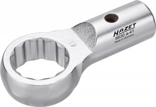 HAZET Aufsteck-Ringschlüssel 6630A-41 ∙ Rundaufnahme ⌀ 21 / 26 mm ∙ Außen Doppelsechskant Profil ∙ SW 41 mm Bild 1