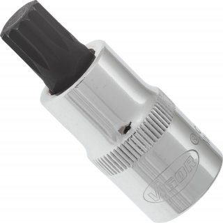 VIGOR Innenvielzahn Schraubendreher-Einsatz ∙ XZN ∙ V2099 ∙ 1/2 Zoll (12,5 mm) Vierkant hohl ∙ Innen Vielzahn Profil XZN ∙ SW M1 Bild 2