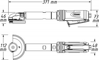 HAZET Tiefenschleifer 9033P-8 ∙ Länge: 371 mm Bild 3