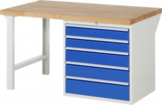 Werkbank 7613A1 | B1500xT900xH890mm | 5xSchublade-TA Bild 1