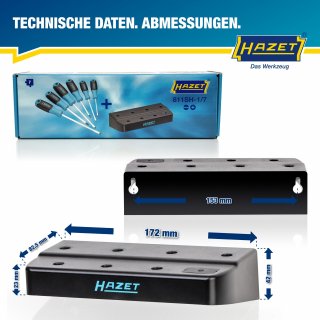 HAZET Schraubendreher Satz 811SH-1/7 ∙ Kreuzschlitz Profil PH | Schlitz Profil ∙ 7-teilig ∙ PH1 – PH2 ∙ 0,5 x 3 – 1,2 x 6,5 Bild 4