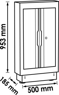 VIGOR Stütz-Unterschrank ∙ V6000-036 ∙ L x B x H: 185 mm x 500 mm x 953 mm Bild 8