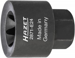 HAZET Bremssattel Einsatz 2871-E24 ∙ 22 mm Außen-Sechskant ∙ Außen TORX® Profil ∙ SW E24 Bild 1