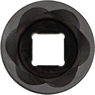 VIGOR Spiralnutenausdreher-Einsatz ∙ V2404N-27 ∙ 1/2 Zoll (12,5 mm) Vierkant hohl ∙ Außen Schraubenausdreher Profil ∙ SW 27 mm Bild 2