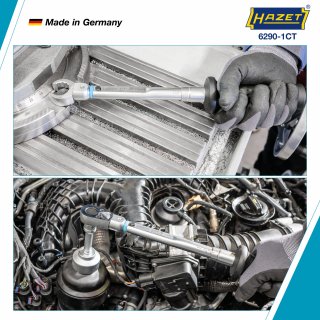 HAZET Drehmomentschlüssel 6290-1CT ∙ Drehmomentbereich min-max: 5 – 60 Nm ∙ Genauigkeit: 2% ∙ 9 x 12 mm Einsteck-Vierkant hohl ∙ Bild 2