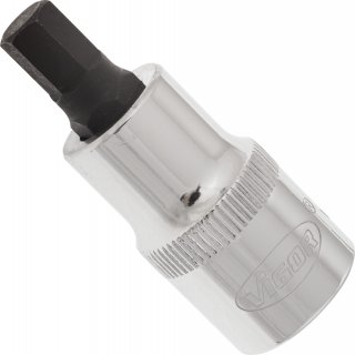 VIGOR Innensechskant Schraubendreher-Einsatz ∙ V2104 ∙ 1/2 Zoll (12,5 mm) Vierkant hohl ∙ Innen Sechskant Profil ∙ SW 8 mm Bild 2