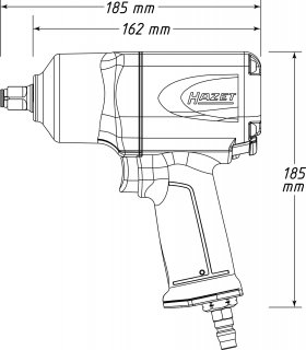 HAZET Schlagschrauber 9012EL-SPC ∙ Lösemoment maximal [Nm]: 1700 Nm ∙ 1/2 Zoll (12,5 mm) Vierkant massiv ∙ Hochleistungs-Doppelh Bild 3
