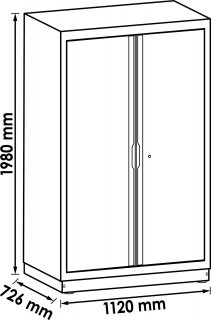 VIGOR Doppelflügeltür-Schrank ∙ hoch ∙ extratief ∙ V6000-03XD Bild 4