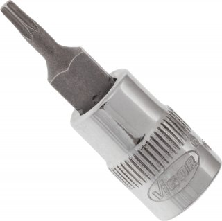 VIGOR T Schraubendreher-Einsatz ∙ V2595N ∙ 1/4 Zoll (6,3 mm) Vierkant hohl ∙ Innen TORX® Profil ∙ SW T9 Bild 2