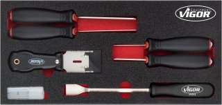 VIGOR Schaber Satz ∙ V5017 ∙ 16-teilig ∙ Anzahl Werkzeuge: 16 Bild 1