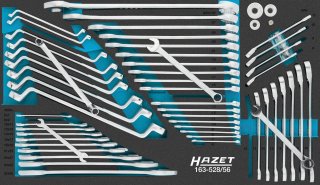 HAZET Schraubenschlüssel Satz 163-528/56 ∙ Außen Sechskant Profil | Außen Doppelsechskant-Tractionsprofil ∙ 56-teilig ∙ 6 x 7 – 3 Bild 1