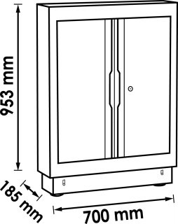 VIGOR Stütz-Unterschrank ∙ V6000-036XL ∙ L x B x H: 185 mm x 700 mm x 953 mm Bild 4