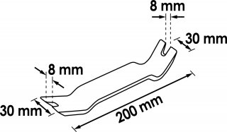 VIGOR Lösehebel und Cliplöser ∙ beidseitig abgewinkelt ∙ V2494 ∙ 30 mm Bild 2