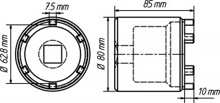 HAZET Nkw Zapfenschlüssel 4937-62 ∙ 3/4 Zoll (20 mm) Vierkant hohl ∙ Länge: 85 mm Bild 2