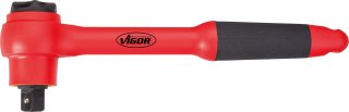 VIGOR VDE Umschaltknarre ∙ V3342 ∙ 1/2 Zoll (12,5 mm) Vierkant massiv ∙ 255 mm Bild 1
