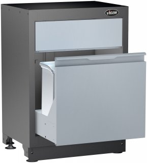 VIGOR Abfall-Unterschrank ∙ 676 mm ∙ V6000-033 ∙ L x B x H: 676 mm x 500 mm x 953 mm Bild 3