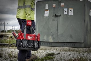 Offene Werkzeugtasche mit Außentaschen Bild 2
