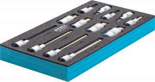 HAZET Schraubendreher-Steckschlüsseleinsatz Satz 163-220/13 ∙ 1/2 Zoll (12,5 mm) Vierkant hohl ∙ Innen Sechskant Profil ∙ 13-tei Bild 3