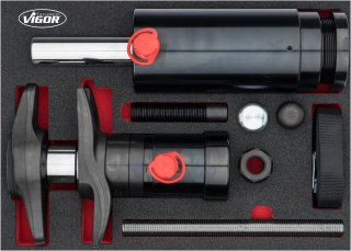 VIGOR Zylinder Satz ∙ 32 Tonnen und 8,8 Tonnen ∙ V7265 ∙ L x B x H: 393 mm x 282 mm x 35 mm Bild 1