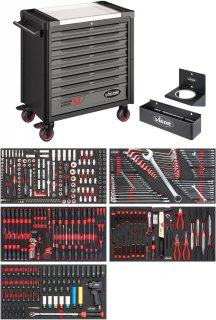 VIGOR Werkstattwagen Series XL ∙ Edelstahl-Arbeitsplatte ∙ mit Sortiment ∙ V4481-X/466 ∙ 466-teilig ∙ Anzahl Werkzeuge: 466 Bild 2