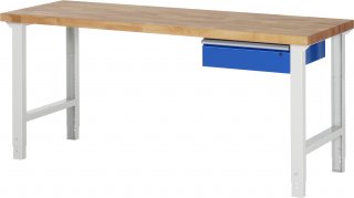Werkbank höhenverstellbar 7001A1 | B2000xT700xH790-1140mm | 1xSchublade-TA Bild 1