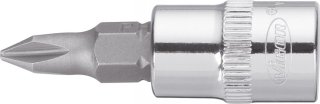 VIGOR Kreuzschlitz Schraubendreher-Einsatz ∙ V2593N ∙ 1/4 Zoll (6,3 mm) Vierkant hohl ∙ Kreuzschlitz Profil PH ∙ SW PH0 Bild 1