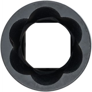 VIGOR Spiralnutenausdreher-Einsatz ∙ V2404N-17 ∙ 1/2 Zoll (12,5 mm) Vierkant hohl ∙ Außen Schraubenausdreher Profil ∙ SW 17 mm Bild 2