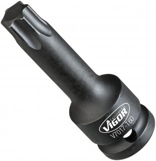 VIGOR T Schlagschrauber Schraubendreher-Einsatz ∙ V7017-T60 ∙ 1/2 Zoll (12,5 mm) Vierkant hohl ∙ Innen TORX® Profil ∙ SW T60 Bild 1