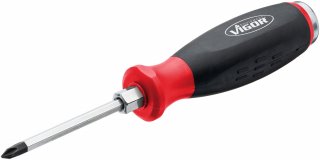 VIGOR Kreuzschlitz Schraubendreher mit Schlagkappe ∙ mit Antriebsvierkant ∙ V5010-PH1 ∙ Kreuzschlitz Profil PH ∙ SW PH1 Bild 4