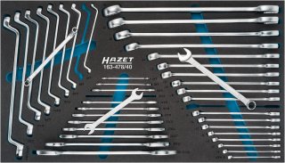HAZET Schraubenschlüssel Satz 163-478/40 ∙ Außen Doppelsechskant-Tractionsprofil | Außen Sechskant Profil ∙ 40-teilig ∙ 6 x 7 – 3 Bild 1