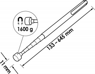 VIGOR Teleskop-Magnetheber ∙ V1741 ∙ 645 mm Bild 3
