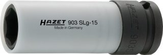 HAZET Schlag- | Maschinenschrauber Steckschlüsseleinsatz 903SLG-15 ∙ 1/2 Zoll (12,5 mm) Vierkant hohl ∙ Außen Sechskant-Tractions Bild 1