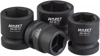 HAZET Schlag- | Maschinenschrauber Steckschlüsseleinsatz Satz 900SK/4 ∙ 1/2 Zoll (12,5 mm) Vierkant hohl ∙ Außen Sechskant-Tracti Bild 1