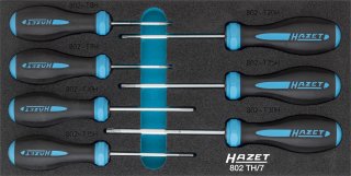 HAZET Schraubendreher Satz HEXAnamic® 802TH/7 ∙ Tamper Resistant TORX® Profil ∙ 7-teilig ∙ T8 H – T30 H Bild 1
