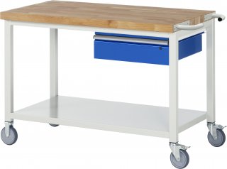 Fahrbare Werkbank 8001 | B1250xT700xH880mm | Ablageboden-MT | 1xSchublade-TA Bild 1