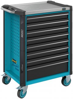 HAZET Werkstattwagen Assistent 179NX ∙ einzeln 179NX-8 ∙ L x B x H: 785 mm x 518 mm x 1020 mm ∙ Schubladen | flach: 7× 81 x 522 x Bild 1
