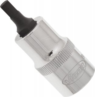 VIGOR Innensechskant Schraubendreher-Einsatz ∙ V2101 ∙ 1/2 Zoll (12,5 mm) Vierkant hohl ∙ Innen Sechskant Profil ∙ SW 5 mm Bild 2