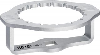 HAZET Ölfilterschlüssel 2169-12 ∙ 1/2 Zoll (12,5 mm) Vierkant hohl ∙ Rillenprofil ∙ SW 74 mm Bild 3