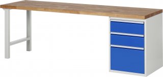 Werkbank 7507A1 | B2500xT700xH890mm | 3xSchublade-TA Bild 1