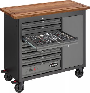 VIGOR Mobile Werkbank Series L ∙ mit Sortiment ∙ V4813/NKW ∙ 336-teilig ∙ Anzahl Werkzeuge: 336 Bild 13
