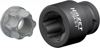 HAZET Schlag- | Maschinenschrauber Steckschlüsseleinsatz ∙ mit Sonderprofil 2784S-1 ∙ 1/2 Zoll (12,5 mm) Vierkant hohl ∙ Rillenpr Bild 4