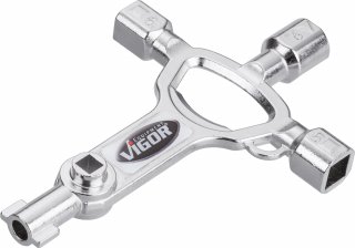 VIGOR Baustellenschlüssel ∙ MasterKey ∙ Elektro ∙ V4227 ∙ L x B: 145 mm x 80 mm Bild 1