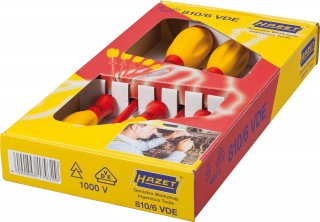 HAZET Schraubendreher Satz ∙ schutzisoliert 810/6VDE ∙ Schlitz Profil | Kreuzschlitz Profil PH ∙ 6-teilig ∙ 0,4 x 2,5 – 0,8 x 4 ∙ Bild 5