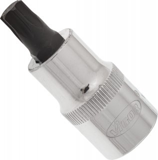 VIGOR T Schraubendreher-Einsatz ∙ V2157 ∙ 1/2 Zoll (12,5 mm) Vierkant hohl ∙ Innen TORX® Profil ∙ SW T50 Bild 2