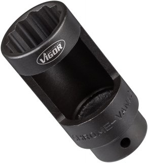 VIGOR Lambdasonden Satz ∙ V5676 ∙ 3/8 Zoll (10 mm) Vierkant hohl | 1/2 Zoll (12,5 mm) Vierkant hohl ∙ Außen Doppelsechskant Profi Bild 4