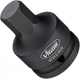 VIGOR Innensechskant Schlagschrauber Schraubendreher-Einsatz ∙ V7212-H19 ∙ 3/4 Zoll (20 mm) Vierkant hohl ∙ Innen Sechskant Prof Bild 2