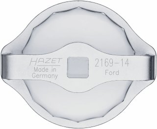HAZET Ölfilterschlüssel 2169-14 ∙ 1/2 Zoll (12,5 mm) Vierkant hohl ∙ Außen 14-kant Profil ∙ SW 73 mm Bild 5